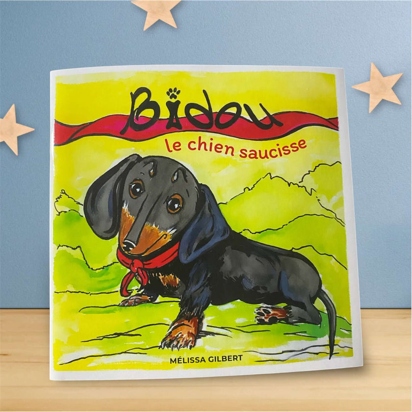 Livre Bidou le chien saucisse - Artisane éclatée