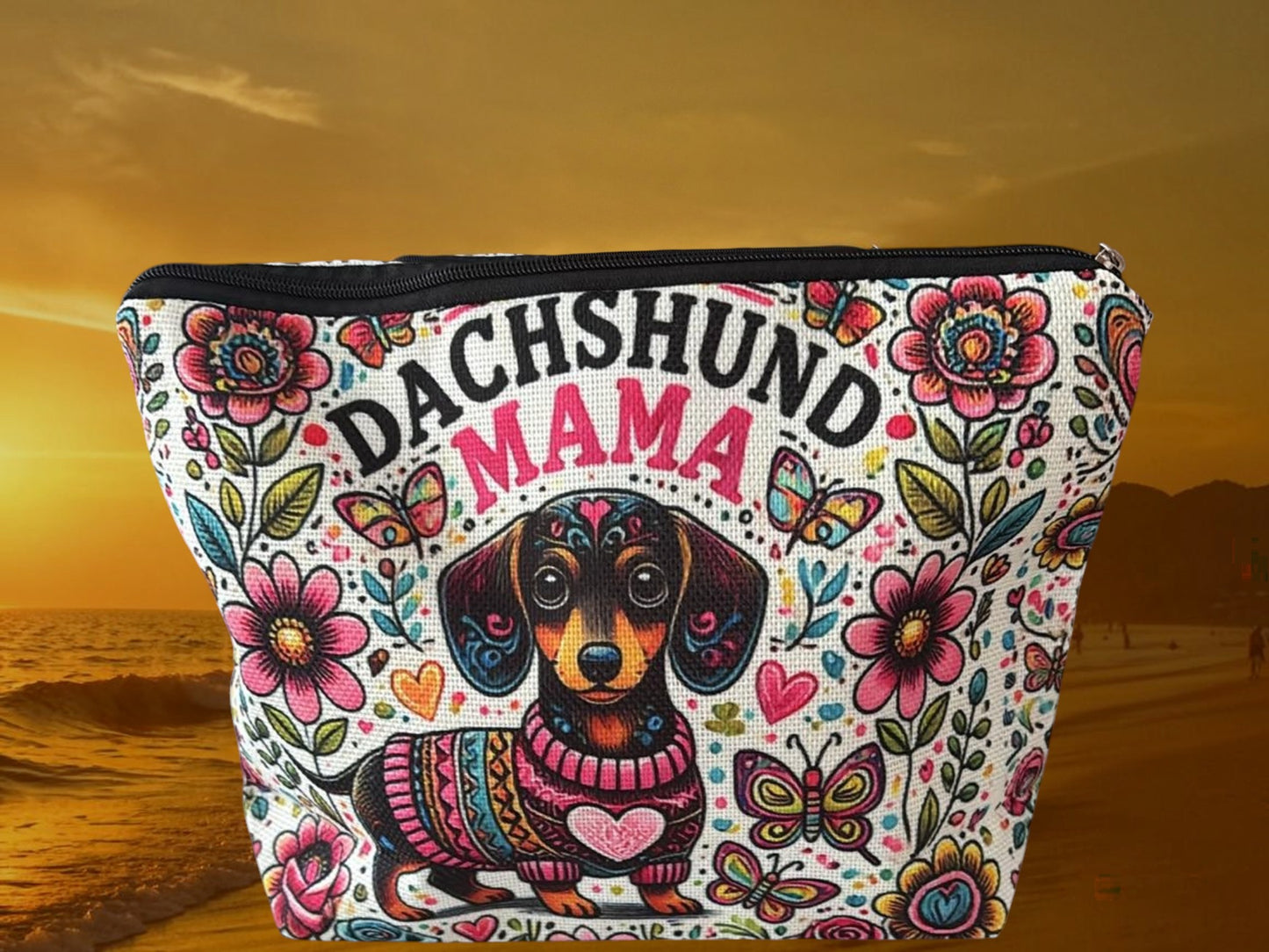 Sac à cosmétique teckel