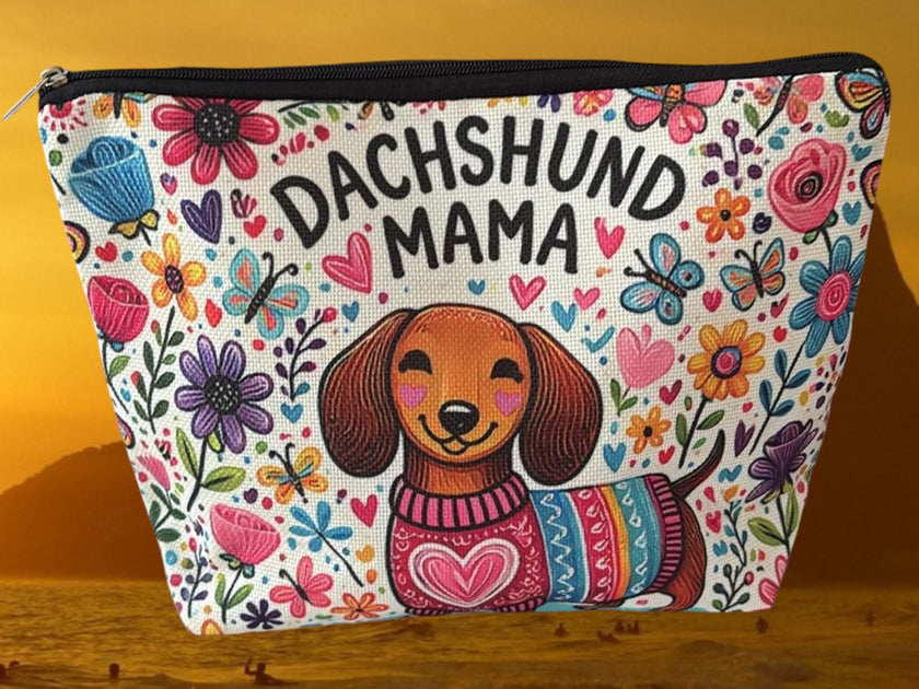 Sac à cosmétique teckel