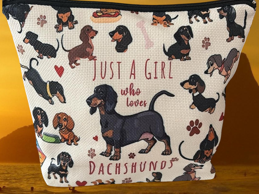 Sac à cosmétique teckel